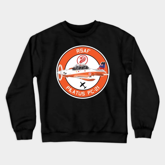 Pilatus PC-21 RSAF 130 SQN Crewneck Sweatshirt by gubak76